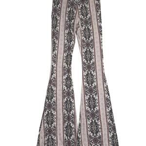 Wishful Thinking Boho Bell Bottom Paisley Pants Leggings Size Small NWT!